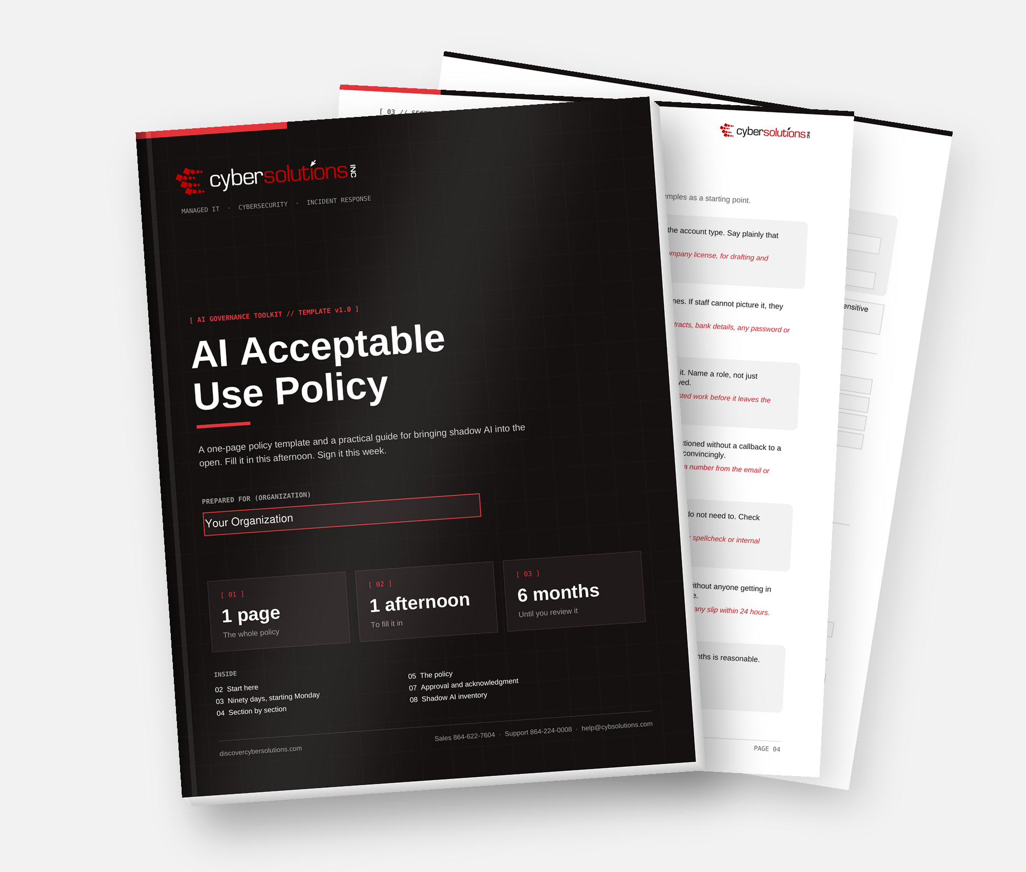 AI Acceptable Use Policy template and quick start guide booklet
